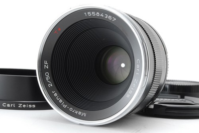 #ad *MINT* Carl Zeiss Makro Planar 50mm F 2 T* ZF AI S Lens amp; Hood Set For Nikon F $399.90