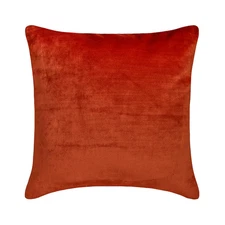 Rust Decorative Throw Pillow Cover, 16"x16" Velvet Cushion - Velvet Rust Jules