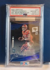 2021 Panini Prestige Trevor Lawrence #201 Xtra Points Blue Rookie PSA 10/AUTO 10