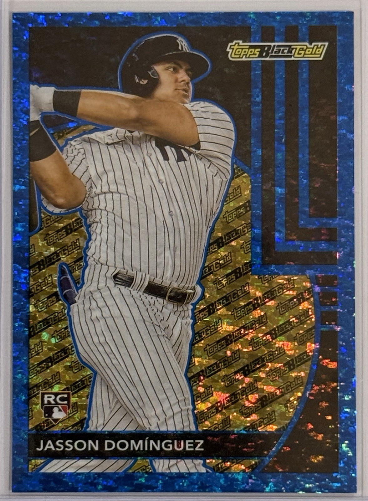 2024 Topps Update Topps Black Gold Blue Foil #BG-7 Jasson Dominguez (RC)