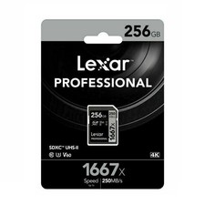 Lexar Professional 256GB SDXC SD 1667x Memory Card UHS-II 250MB/s 4K V60 US