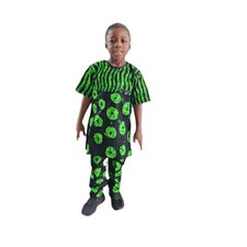 African Ankara Print Boys Afro 2p Pant Set