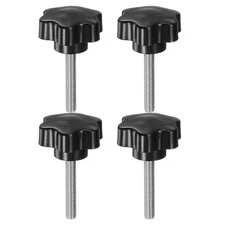 4pcs Star Knobs M8 x 47mm 304 Stainless Steel Stud 46mm 6-Star Head Thumb Screw