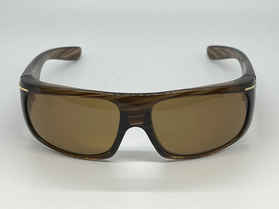 Винтажные солнцезащитные очки Anon/Burton Rico - коричневые черепаховые, янтарные линзы золотистые с чехлом - Изображение 2 из 4