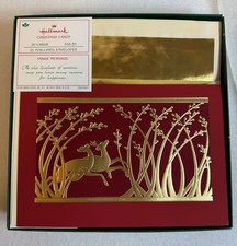 Vintage NIB Hallmark 20 Christmas Card Featuring Reindeer 21 Foiled envelopes