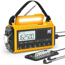 Eoxsmile Emergency Radio 12000mAh with NOAA Weather Alert - Solar/Crank/Batte...