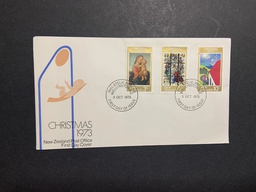 New Zealand 1973 FDC 1st day cover Christmas stamps
