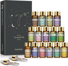 Premium Essential Oils Set, Pure Aromatherapy Oils Gift Set -15 Pack/5Ml for Rel