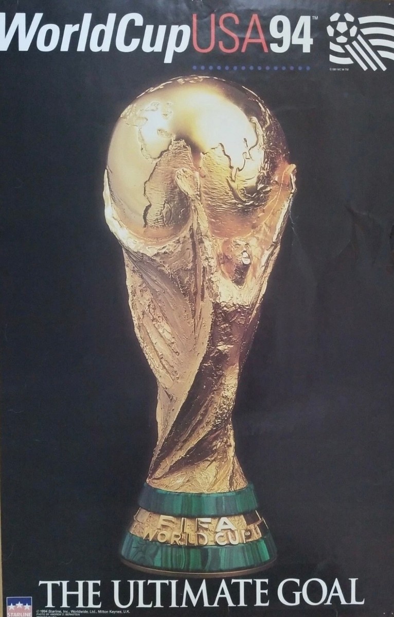 Vintage 1994 USA FIFA World Cup Poster Starline Tropy USA New Dead