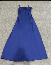 Vintage Jump Apparel Wendye Chaitin Royal Blue Satin Prom Gown 5/6
