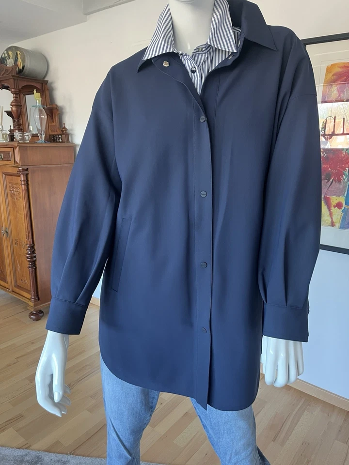 🌹* HERNO * blauer elastischer Kurzmantel Mantel  GR. D 42 🌹* - Bild 2 von 4