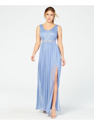 BCX DRESS Womens Blue Top Sleeveless Formal Fit + Flare Dress 1