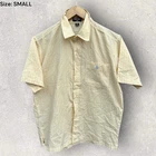RALPH LAUREN POLO YELLOW SHORT SLEEVE BUTTON UP VINTAGE SHIRT MADE IN USA Size S