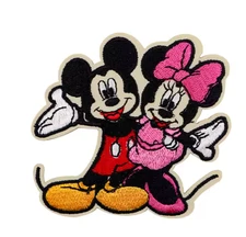 MICKEY MOUSE & MINNIE MOUSE - DISNEY - Embroidered Iron-On/Sew Patch