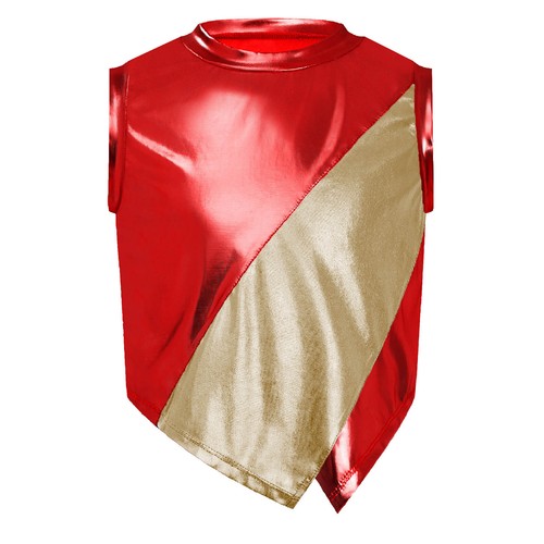 Kids Girls Hip Hop Jazz Dance Sport Suit Vest Crop Top with Shiny Shorts Set - Picture 74 of 87