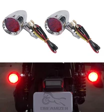 2x Rear Bullet Led Motorcycle Turn Signal Brake Tail Light For Harley Davidson