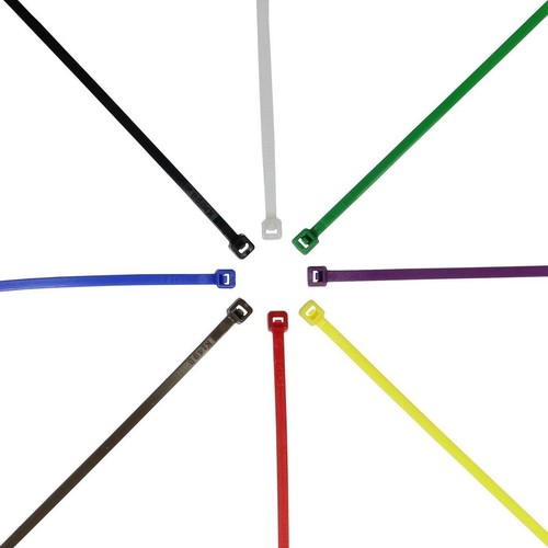 100 Attaches De Câble Réutilisables 150mm X 7.6mm - Polyamide PA6.6 - Résistance 22kg - Lot Multicolore