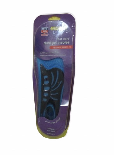 Foot Care Dual Gel Insoles by Rite Aid Women's Size 6-10, 1 pair BRAND NEW - 第 1/2 張圖片