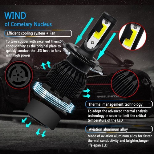 For Kia Rio 2003-2011 4PC 9003/H4 + 881 Headlight Fog Light Combo Kit LED Bulbs - Picture 3 of 12