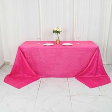 TOVAGLIA RETTANGOLARE FUCSIA 90"x156" fisarmonica pieghettata TAFFETTÀ forniture per feste