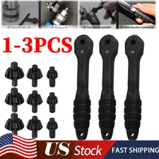 2-in-1 Ratchet Drill Chuck Key Wrench – Universal Chuck Key Replacement Tool for