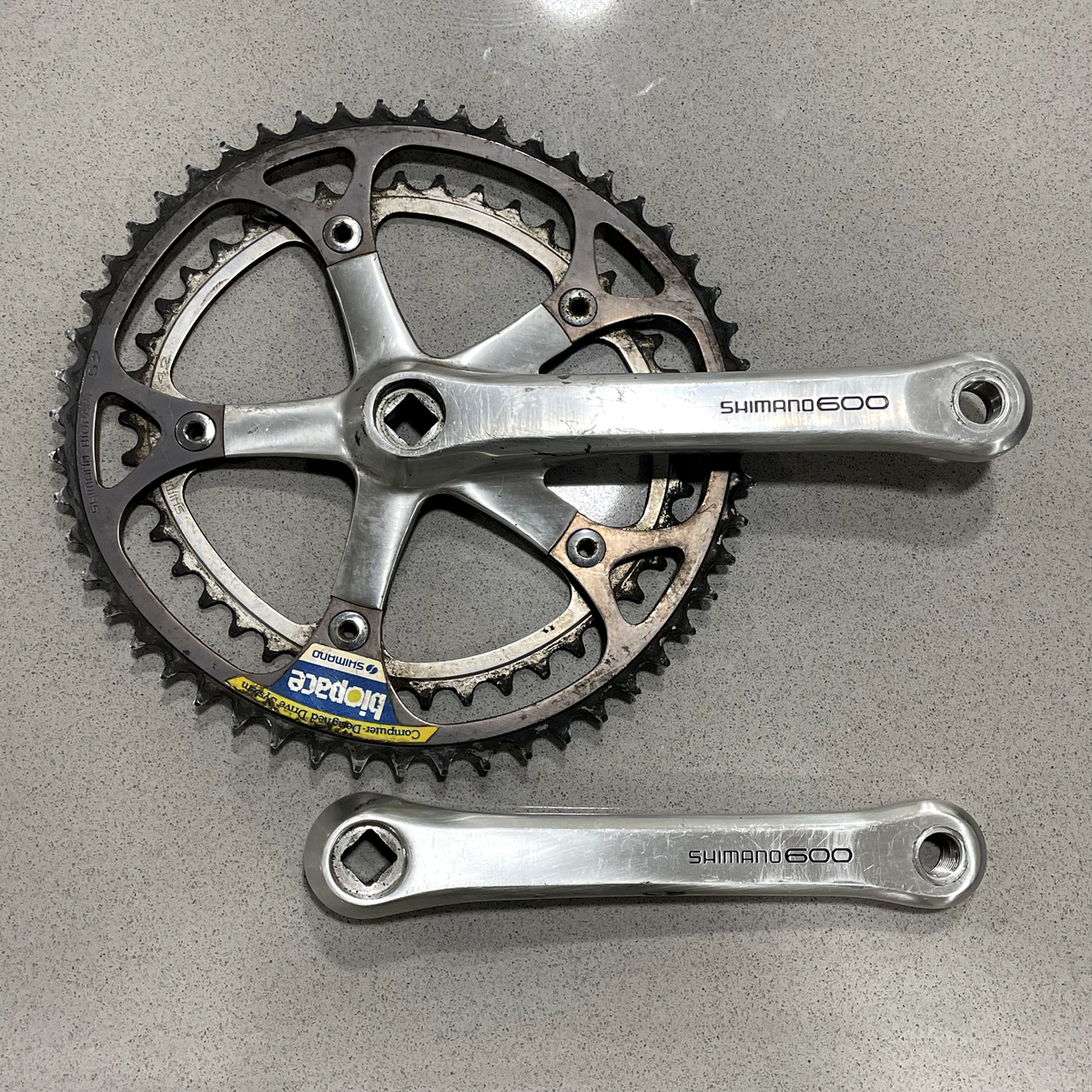 Shimano 600 Crank Shimano 52t Vintage Shimano 600 FC-6207 Crankset