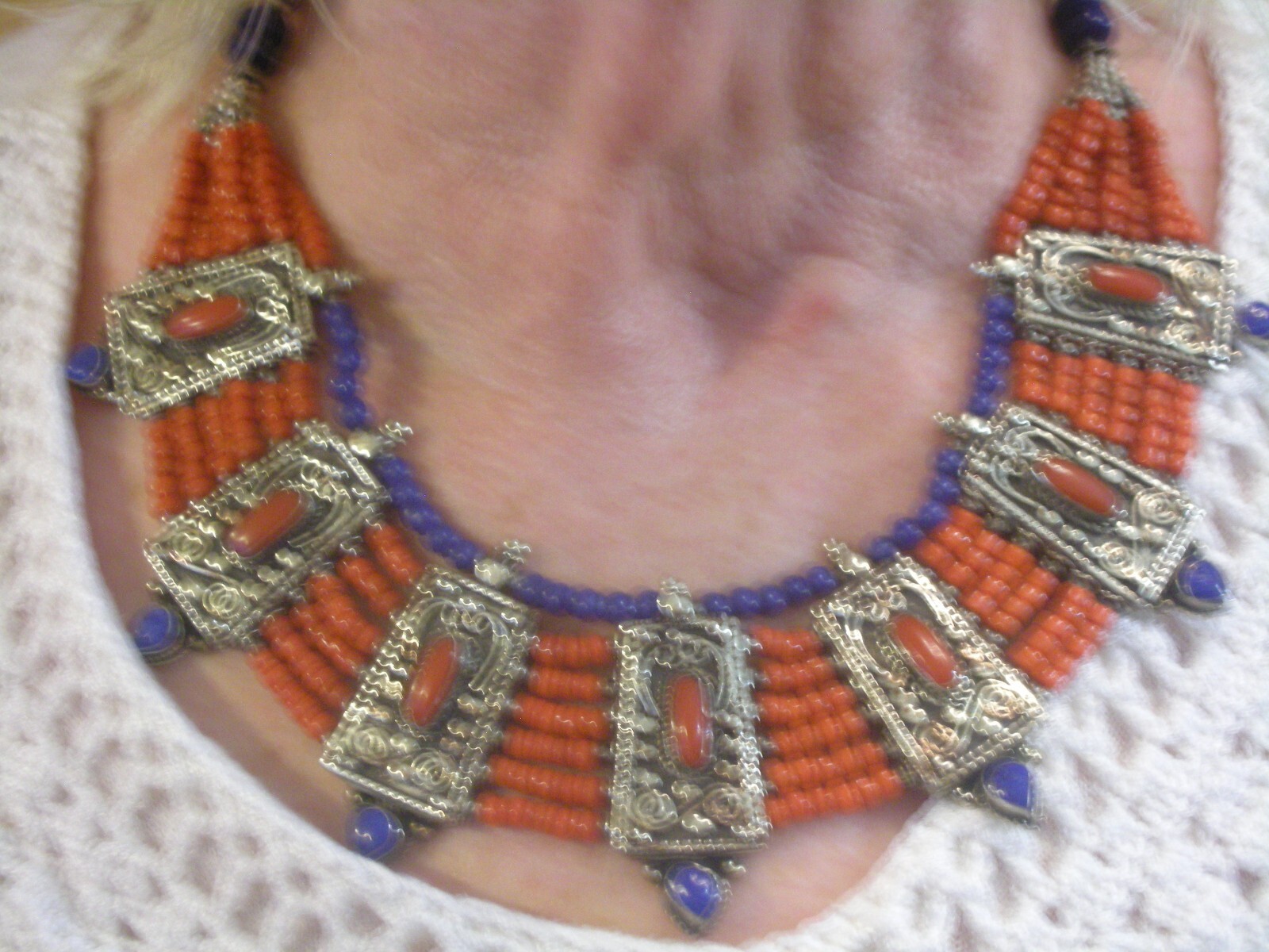 Native American Indian Necklace Gem Native American Indian Necklace Gem