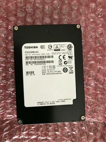 Toshiba 1.6TB SAS 2.5" SSDPX02SMB160 SDFAP90JHA01 15O0A03OTAXB Solid State Drive - Picture 2 of 3