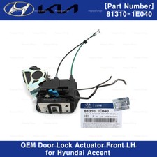 Genuine Oem 813101e040 Door Lock Actuator Front Lh For Hyundai Accent 06-11 Genuine Oem 813101e040 Door Lock Actuator Front Lh For Hyundai Accent 06-11