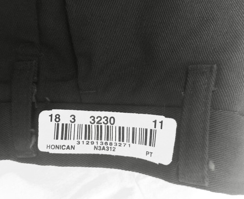 CINTAS Men's Black Cotton Flat Front Technician/Commercial Work Pants 33-34 - Picture 5 of 11
