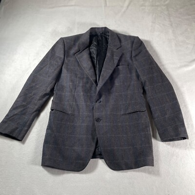 Mille Miglia Blazer Mens 41 R Gray Merino Wool Sport Coat Made In Italy Jacket