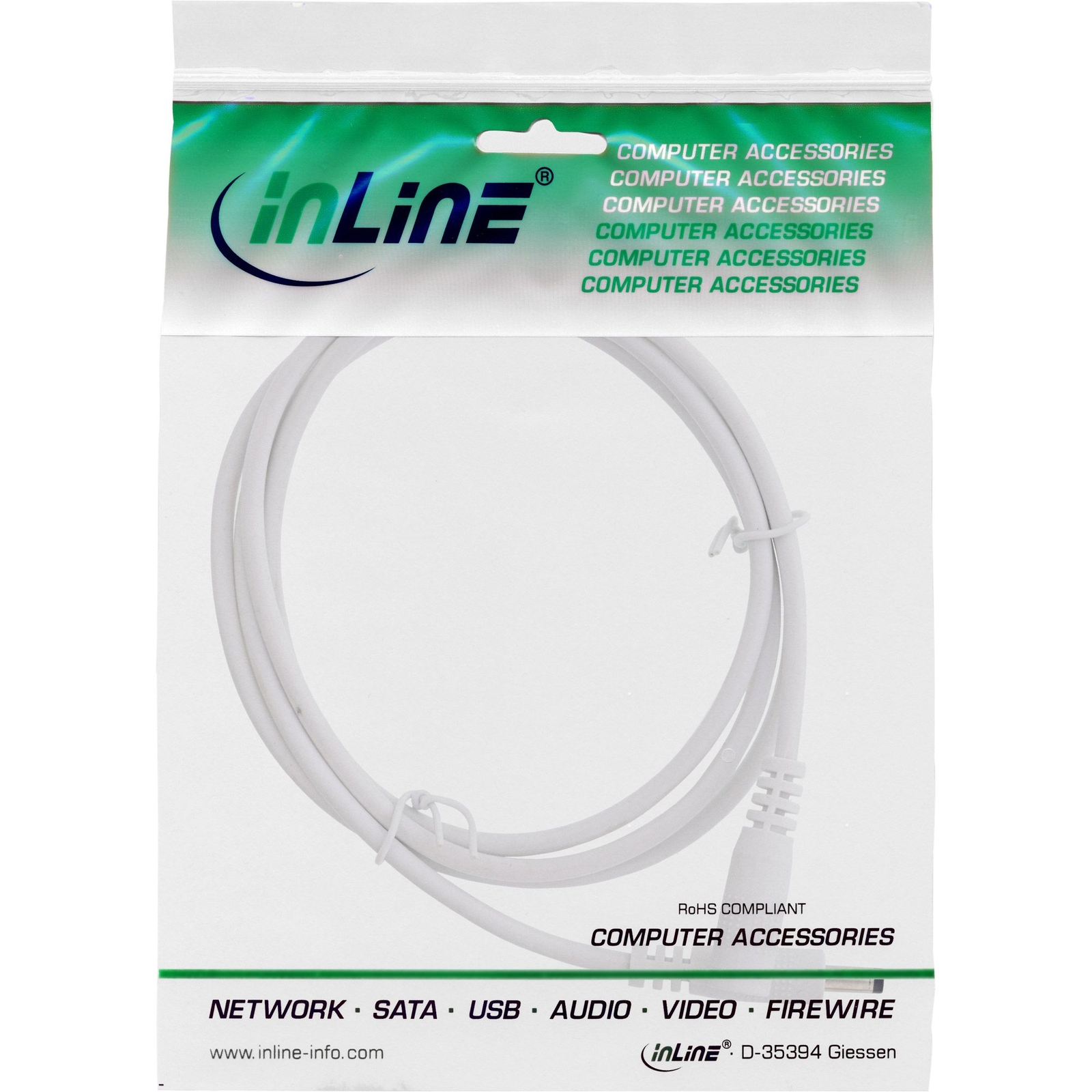 Thumbnail - Inline Dc Verlängerungskabel, Dc Stecker/buchse 4,0x1,7mm, Awg 18,
