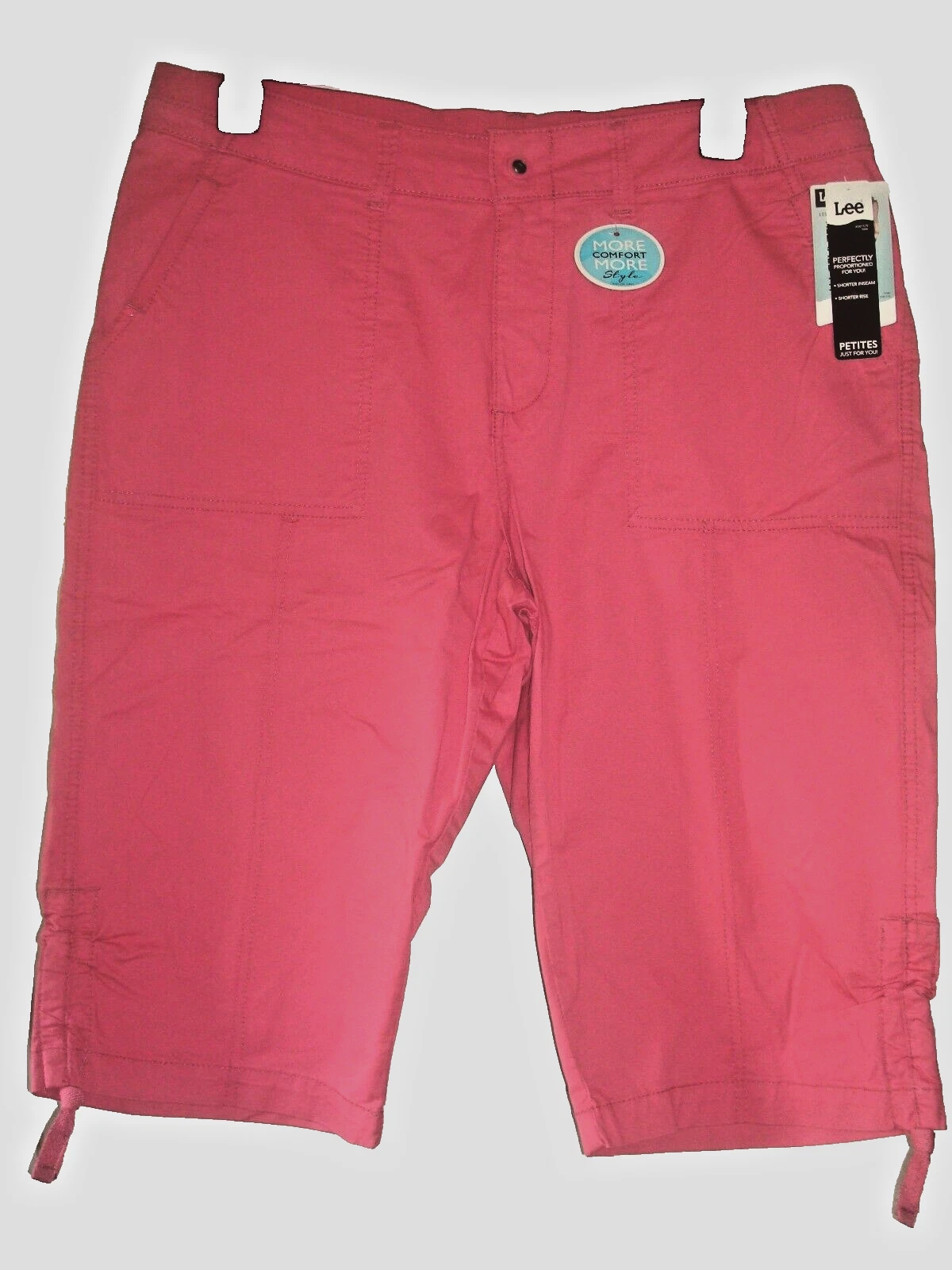 Ladies Petite Capris Size 14P Relaxed Raspberry New