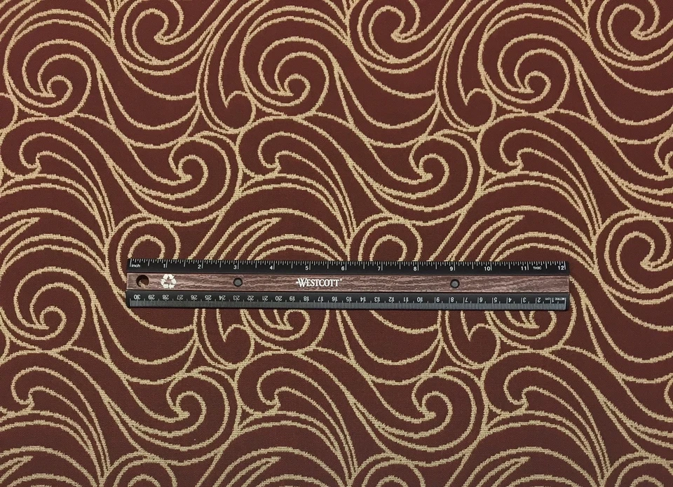 OUTDURA FROLIC AMAPOLA ROJO BEIGE JACQUARD MUEBLES DE EXTERIOR TELA POR YARDA 54"W Foto 2 de 4