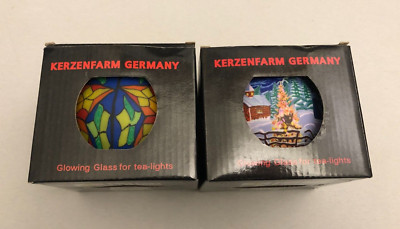 2x Leuchtglas Magic Glowing Teelicht von Kerzenfarm Germany, Stern, Weihnachten