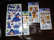 Disney Puffy 3D Stickers Lot Winnie the Pooh Tigger, Piglet, Eeyore Sandylion
