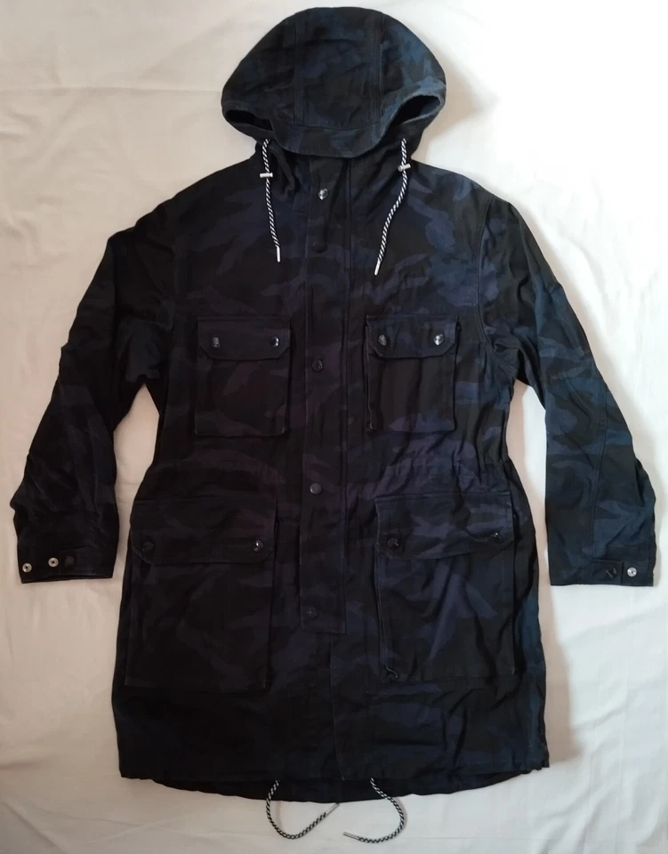 trench uomo Armani Exchange Camouflage Denim taglia M cappotto con cappuccio - Immagine 2 di 4