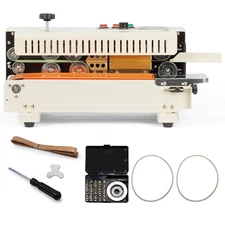 U.S. Solid Auto Horizontal Continuous Bag Band Sealer Tabletop Sealing Machine