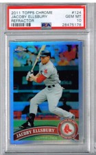 2011 Topps Chrome Jacoby Ellsbury Refractor PSA 10