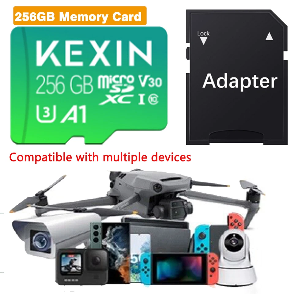 1-5PCS 256G Micro SD Cards SD Card V30 U3 TF Memory Card For GOPro Nintendo - Image 3 of 4