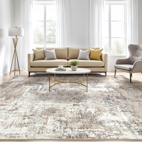 Area Rug Living Room Rugs: 5x7 Washable Large Abstract Modern Soft Stain - Picture 3 of 5