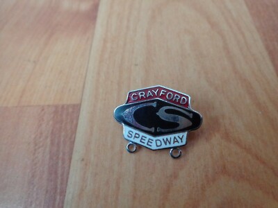 Vintage Crayford Kestrels Crest + Rider Autoroute Vélo Émail Broche Badge Reeves