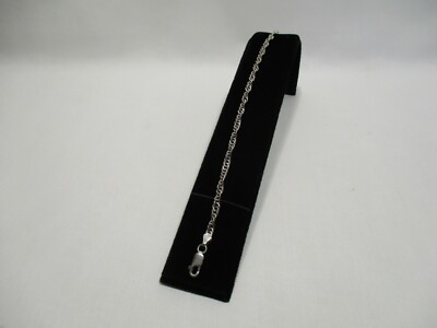 Bracelet En Argent Massif 925 - Bangle Avec Poinçons - Occasion En Très Bon état