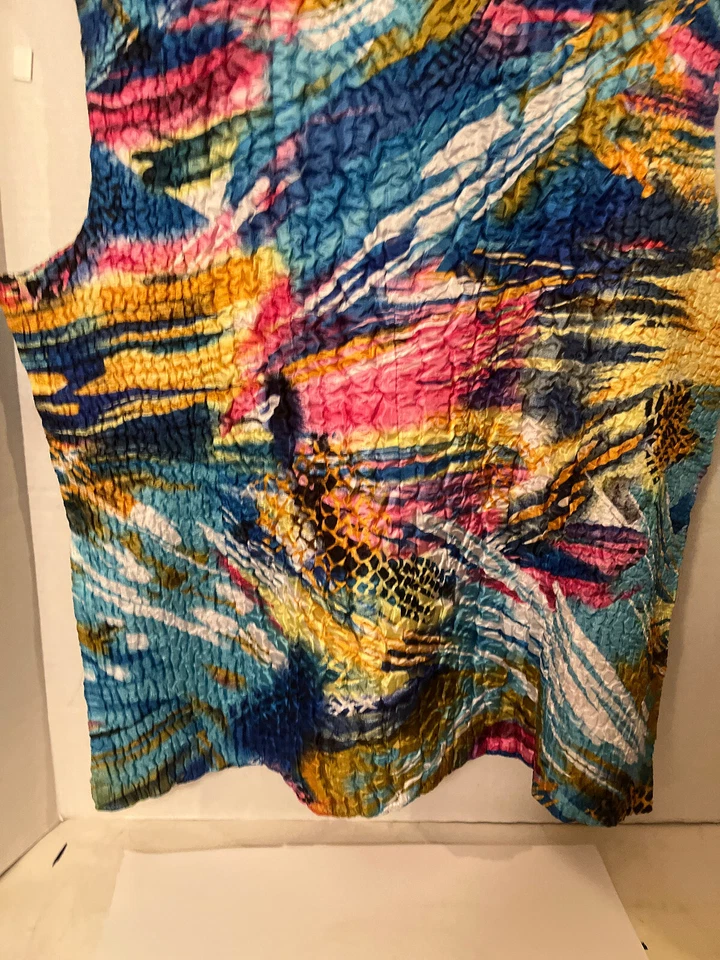 The Magic Scarf Company Chaleco Reversible Rosa Multicolor Bohemio Playa Foto 3 de 4