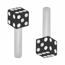 United Pacific 70042 Dice Door Lock - Black Knobs 2pcset