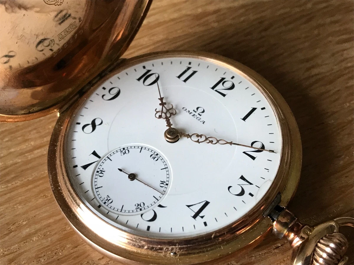 Omega gold shop pocket watch value