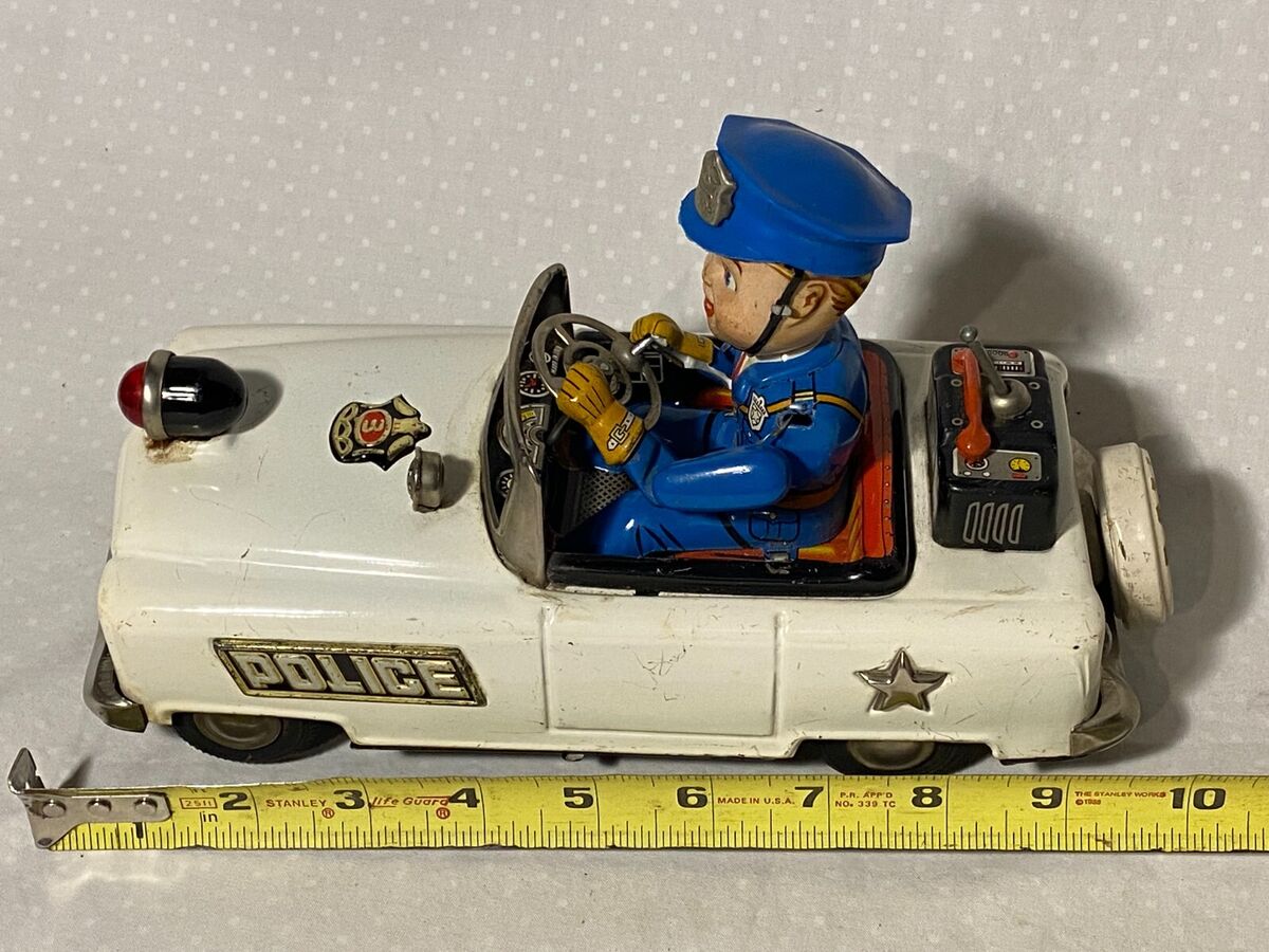 Vintage 1960s TN Nomura Mystery Police Tin Battery Operated Vintage 1960s TN Nomura Mystery Police Tin Battery Operated