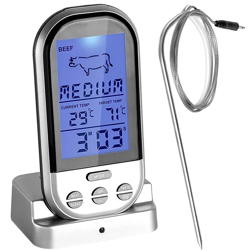 Grillthermometer Digitales Funk Fleischthermometer Bratenthermometer Retoo - Bild 3 von 4