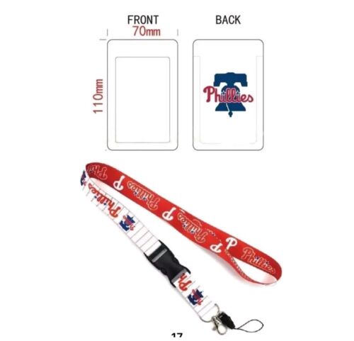MLB Lanyard Keychain AND ID Tag Badge Holder Fan Gift PICK TEAM Dodgers AND MORE - Picture 4 of 17