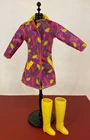 Vintage 1999 ☆ Barbie ☆ Coat Collection Fashinons - Raincoat Outfit  #68696-92